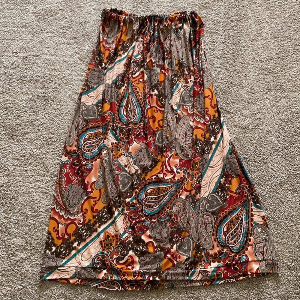 Boho Paisley Maxi Skirt